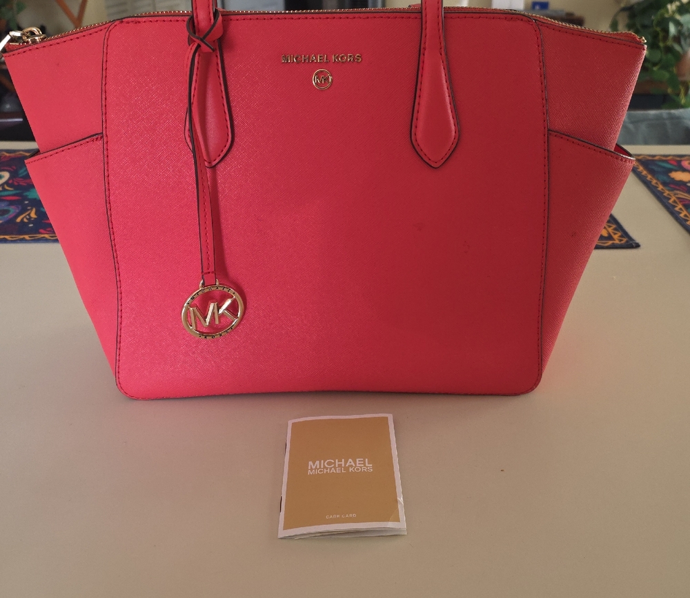 Michael Kors Bold Coral Tote